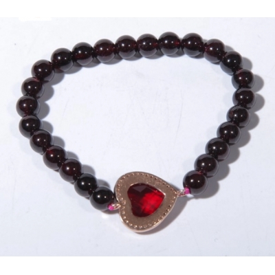 SUNHOO new Handmade obsidian Bead Bracelet with heart shape